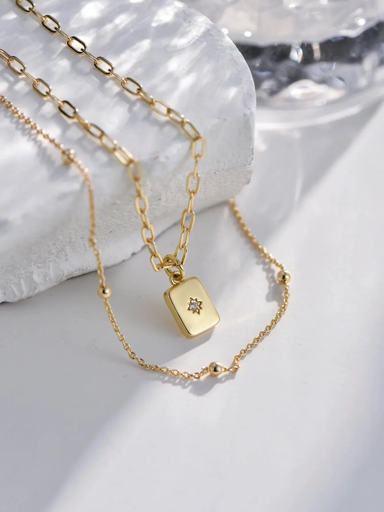 Bar Pendent Layer Necklace - FY0069